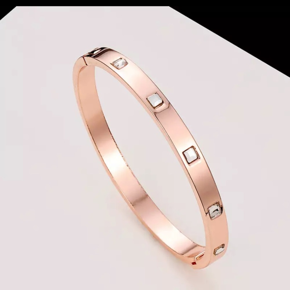 Rose Gold plated Love style Bracelet Bangle